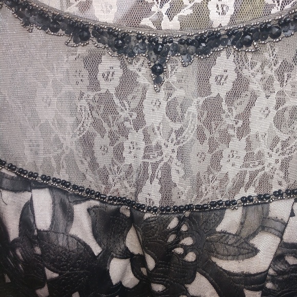 Lace And Leather One Peice Dress - Picture 4 of 8